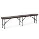MODERNHOME Baštenski sklopivi set sto 180cm sa klupama Ratan, braon - RZK80B2PCSRBK18