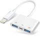 Čitač kartica Lightning 3u1 2xUSB+Lightning - 11-354