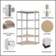 ePRO metalna montažna polica SET 1 kom ugaona 180x90x40 + 2 kom standard 180x90x40, metal-drvo - EP3065122
