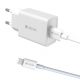 DEVIA Punjač Smart Series, PD Quik, Set 20W Lightning, bela - 21771-1