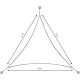 MODERNHOME Solarno trouglasto jedro za hlad 5x5x5m, siva - 19192G GRAY