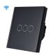 EXESHOP Wi-Fi pametni prekidač 3G TUYA Crni NN (WIFI TOUCH SWITCH) - SS017