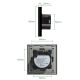 EXESHOP 1G2W 800W Crni (TOUCH SWITCH) - SS056