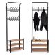 MODERNHOME Stalak za cipele i jakne sa policama - GH-202 BLACK