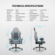 Stolica Gaming Fantech GC195 siva - 221885