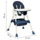 ECO TOYS Hranilica za bebe 2u1, bela/plava - HC-823 BLUE