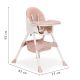 ECO TOYS Hranilica za bebe 2u1, bela/roze - HC-823 PINK