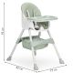 ECO TOYS Hranilica za bebe 2u1 Ergo azure, zelena - HC-823 AZURE