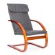 MODERNHOME Stolica za ljuljanje sa naslonom za noge walnut - TXWQM-31-6WAL