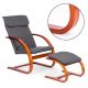 MODERNHOME Stolica za ljuljanje sa naslonom za noge walnut - TXWQM-31-6WAL