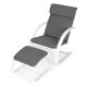 MODERNHOME Stolica za ljuljanje sa naslonom za noge white - TXWQM-31-6WHI
