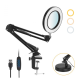 Stona LED lampa sa lupom HQ crna - 207892