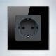EXESHOP 16A EU Wi-Fi WALL SOCKET Crni (TUYA) - SWS001