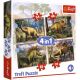 TREFL Puzzle Interesting dinosaurs - 4in1  (35, 48, 54, 70 delova) - T34383