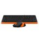 A4 TECH Set tastatura i miš F1010 FSTYLER, naradžasta/crna - TAS01073