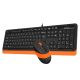 A4 TECH Set tastatura i miš F1010 FSTYLER, naradžasta/crna - TAS01073