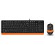 A4 TECH Set tastatura i miš F1010 FSTYLER, naradžasta/crna - TAS01073