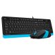 A4 TECH Set tastatura i miš F1010 FSTYLER, plava/crna - TAS01074