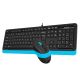 A4 TECH Set tastatura i miš F1010 FSTYLER, plava/crna - TAS01074