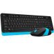 A4 TECH Set bežična tastatura i miš FG1010 FSTYLER, plava/crna - TAS01075