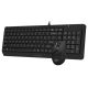 A4 TECH Set žičana tastatura i miš F1512S FSTYLER - TAS01350