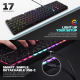 Tastatura mehanička Gaming Fantech MK314 RGB Atom AIR 108 bela (red switch) - 222634