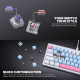 Tastatura mehanička Gaming Fantech MK611 Atom x63 AME bela (taro switch) - G223706