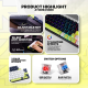 Tastatura mehanička Gaming Fantech MK874V2 RGB Atom 63 Mori bela (blue switch) - G621920