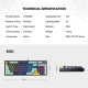 Tastatura mehanička Gaming Fantech MK890 RGB Atom MK96 SkyBlue (Blue switch) - G216762