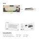 Tastatura mehanička Gaming Fantech MK910 RGB Vibe Maxfit 81 Milky Matcha Wireless (Yellow switch) - G211106
