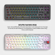 Tastatura mehanička Gaming Fantech MK911 RGB Vibe Maxfit 70 Epic Greyscale Wireless (Yellow switch) - G211108