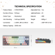 Tastatura Mehanicka Gaming Fantech MK912 RGB Atom PRO63 Wireless Mercury (blue switch) - 214906-1