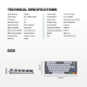 Tastatura mehanička Gaming Fantech MK915 RGB Maxfit AIR83 Wireless gray (brown switch) - G218379