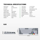 Tastatura Mehanicka Gaming Fantech MK916 RGB Maxfit AIR99 Wireless grey (red switch) - 218382