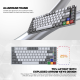 Tastatura Mehanicka Gaming Fantech MK916 RGB Maxfit AIR99 Wireless grey (brown switch) - 218381