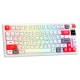 Tastatura mehanička Gaming Fantech MK917 RGB Atom PRO79 Wireless bela (Red switch) - G220817