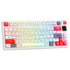 Tastatura mehanička Gaming Fantech MK917 RGB Atom PRO79 Wireless bela (blue switch) - G220816