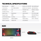 Tastatura mehanička Gaming Fantech MK917 RGB Atom PRO79 Wireless crna (Red switch) - 220815-1