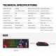 Tastatura mehanička Gaming Fantech MK918 RGB Atom PRO097 Wireless bela (blue switch) - G220820