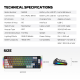 Tastatura mehanička Gaming Fantech MK919 Atom PRO66 crna (Red switch) - 221128