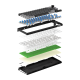 Tastatura mehanička Gaming Fantech MK919 Atom PRO66 siva (Blue switch) - G221129