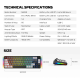 Tastatura mehanička Gaming Fantech MK919 Atom PRO66 siva (Blue switch) - G221129