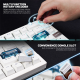 Tastatura mehanička Gaming Fantech MK920 RGB Maxfit 6 Wireless bela (white switch) - G221868