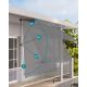 MULTIGARDEN Tenda za terasu i balkon sa podešavanjem visine, siva - AW-016 GREY