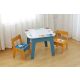 KINDER HOME Dvostrani dečiji sto sa 2 stolice šareni - TF-6059