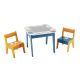 KINDER HOME Dvostrani dečiji sto sa 2 stolice šareni - TF-6059