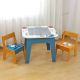 KINDER HOME Dvostrani dečiji sto sa 2 stolice šareni - TF-6059