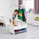 KINDER HOME Drveni stalak sa policama za dečiju odeću beli - TF-6203