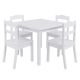 Dečiji sto sa 4 stolice KINDER HOME, drveni set za igru i učenje, beli - TF-6645-V
