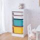 KINDER HOME Dečiji ormarić, polica za igračke sa 4 kutije za odlaganje, bela - TF-6745-2